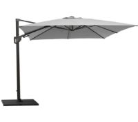 Billede af Cane-line Outdoor Hyde Luxe Hanging Parasol 300x400 cm - Light Grey inkl. Hyde Luxe Parasolfod Flise 50x50 cm 4 stk. - Grå Beton