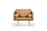 Billede af DUX Ritzy Lænestol SH: 42 cm - Chrome/Naturale Camel