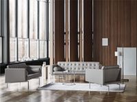 Billede af DUX Ritzy 3 Pers. Sofa L: 210 cm - Chrome/Naturale Schwartz