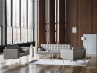 Billede af DUX Ritzy 3 Pers. Sofa L: 210 cm - Chrome/Naturale Perle