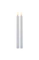 Billede af Sirius Sille Tall Genopladelige Stearinlys H: 25 cm 2 stk - Hvid