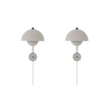 Billede af &Tradition Flowerpot VP8 Væglampe 2 Stk Ø: 23 cm - Matt Light Grey 