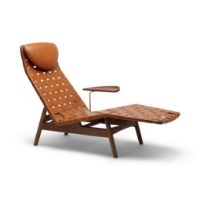 Billede af Sibast AV Egoist Chaise Lounge by Arne Vodder 1951 inkl Pude - Smoked Oak/Cognac