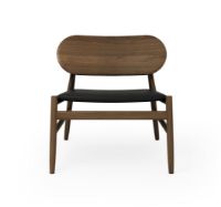 Billede af Brdr Krüger Ferdinand Lounge Stol SH: 41,5 cm - Røget Eg/Black 30314