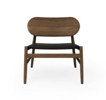 Billede af Brdr Krüger Ferdinand Lounge Stol SH: 41,5 cm - Røget Eg/Black 30314