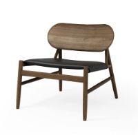 Billede af Brdr Krüger Ferdinand Lounge Stol SH: 41,5 cm - Røget Eg/Black 30314