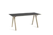 Billede af HAY CPH 10 Desk 160x80x74 cm - Lacquered Solid Oak/Black Linoleum