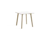 Billede af HAY CPH Deux 210 Table 75x75x73 cm - Untreated Solid Beech/Pearl White Laminate