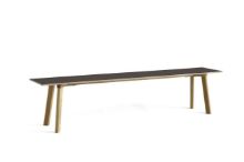 Billede af HAY CPH Deux 215 Bench 200x35x45 cm - Lacquered Solid Oak/Stone Grey Laminate