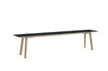 Billede af HAY CPH Deux 215 Bench 200x35x45 cm - Untreated Solid Beech/Ink Black Laminate