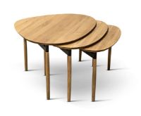 Billede af Bent Hansen Forma Indskudsborde 3 stk - Olieret Eg 