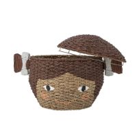 Billede af Bloomingville Mini Lill Kurv m/Låg H: 44 cm - Bankuan Græs