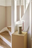 Billede af Hübsch Disc Bordlampe H: 35 cm - Khaki/Rød/Tekstureret  OUTLET