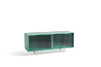 Billede af HAY Colour Floor Cabinet M w. Glass Doors 120x39x51 cm - Dark Mint