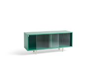 Billede af HAY Colour Floor Cabinet M w. Glass Doors 120x39x51 cm - Dark Mint