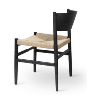 Billede af Mater Nestor Sidechair SH: 44 cm - Black Beech/Natural Paper Cord Seat 