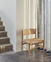 Billede af Mater Nestor Sidechair SH: 44 cm - White Oak/Natural Paper Cord Seat 