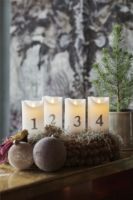 Billede af Sirius Sara LED Adventslys 4 stk H: 7,5 cm - Sølv