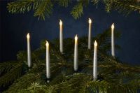 Billede af Sirius Caroline 10 stk batteri LED lys inkl. fjernbetjening - Sølv      