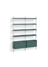 Billede af HAY Pier System 122 2 Columns 162x209 cm - PS Blue Steel/Clear Anodised Profiles