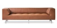 Billede af Fredericia Furniture 4511 Delphi 3. Pers Sofa L: 240 cm - Cognac 370/Børstet Alu