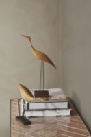 Billede af Warm Nordic Beak Bird Tall Heron 19x36 cm - Olieret Eg