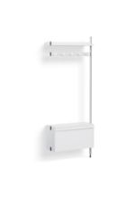 Billede af HAY Pier System 1060 Add-On 80x209 cm - PS White Steel/Clear Anodised Profiles
