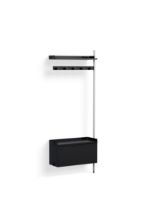 Billede af HAY Pier System 1060 Add-On 80x209 cm - PS Black Steel/Clear Anodised Profiles