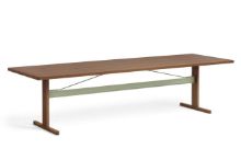 Billede af HAY Passerelle Table 300x95x74 cm - Walnut/Thyme Green Crossbar