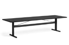 Billede af HAY Passerelle Table 300x95x74 cm - Ink Black Oak/Ink Black Crossbar