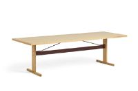 Billede af HAY Passerelle Table 260x95x74 cm - Oak/Burgundy Red Crossbar