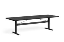 Billede af HAY Passerelle Table 260x95x74 cm - Ink Black Oak/Ink Black Crossbar