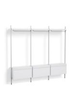 Billede af HAY Pier System 1003 3 Columns 242x209 cm - PS White Steel/Clear Anodised Profiles