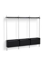 Billede af HAY Pier System 1003 3 Columns 242x209 cm - PS Black Steel/Clear Anodised Profiles