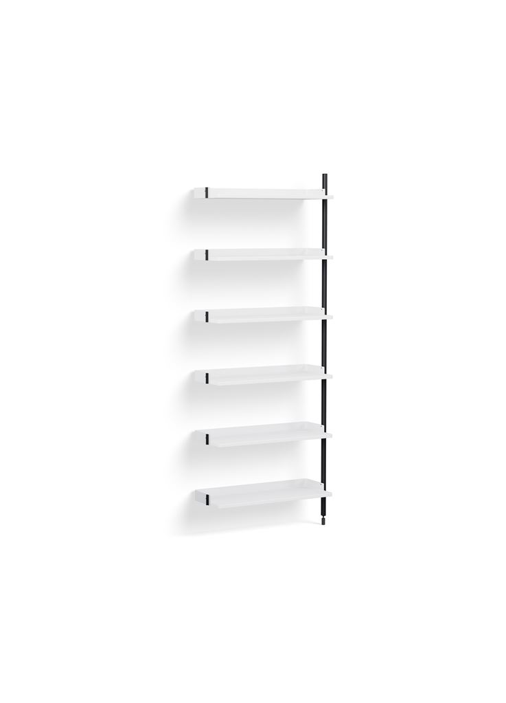Billede af HAY Pier System 100 Add-On 80x209 cm - PS White Steel/Black Anodised Profiles