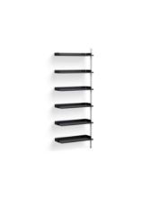 Billede af HAY Pier System 100 Add-On 80x209 cm - PS Black Steel/Clear Anodised Profiles