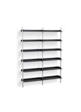 Billede af HAY Pier System 102 2 Columns 162x209 cm - PS Black Steel/Clear Anodised Profiles