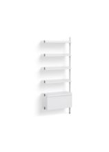 Billede af HAY Pier System 120 Add-On 80x209 cm - PS White Steel/Clear Anodised Profiles