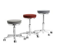 Billede af Vermund VL66 Taburet SH: 44-64 cm - Krom/Rød/Bordeaux