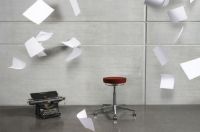 Billede af Vermund VL66 Taburet SH: 44-64 cm - Krom/Rød/Bordeaux