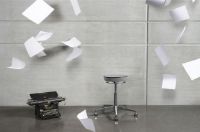 Billede af Vermund VL66 Taburet SH: 44-64 cm - Krom/Koksgrå