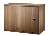 Billede af String Furniture Cabinet With Swing Door 58x42 cm - Walnut