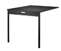 Billede af String Furniture Folding Table B: 78 cm - Black Stained Ash/Black 