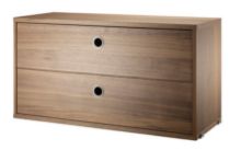 Billede af String Furniture Cabinet With Two Drawers 78x42x30 cm - Valnød