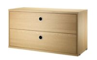 Billede af String Furniture Cabinet With Two Drawers 78x42x30 cm - Oak 