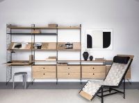 Billede af String Furniture Cabinet With Two Drawers 78x42x30 cm - Oak 