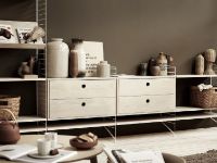 Billede af String Furniture Cabinet With Two Drawers 78x42x30 cm - Ash