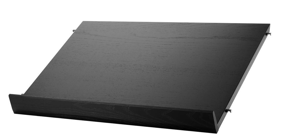 Billede af String Furniture Magazine Shelf Solid B: 58 cm - Black Stained Ash