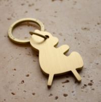 Billede af Brainchild Nøglering Bamsen H: 5 cm - Messing  OUTLET