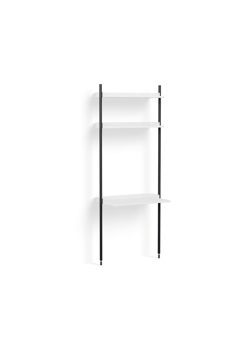 Billede af HAY Pier System 11 1 Column 82x209 cm - PS White Steel/Black Anodised Profiles